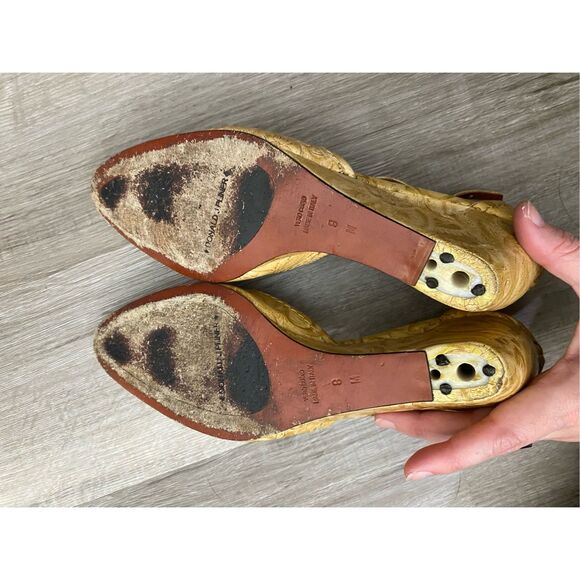 Donald J Pliner Womens Brown Buckle Ankle Strap Wedge Pump Heels Size 8M - Picture 13 of 16